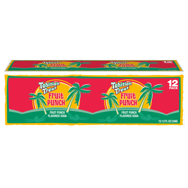 Tahitian Treat Fruit Punch Soda - 12 pk