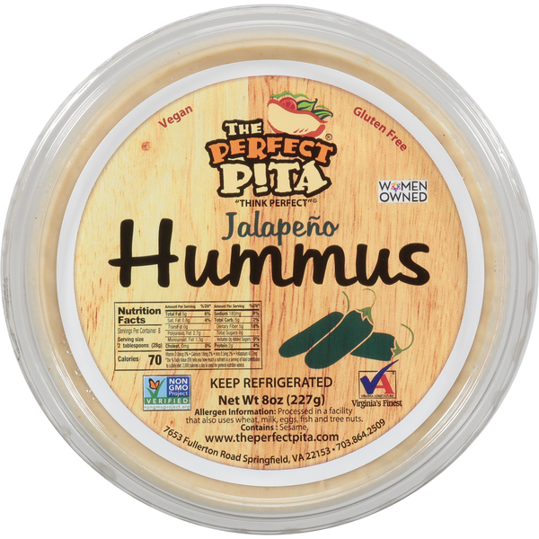 The Perfect Pita Gluten Free Vegan Jalapeno Hummus