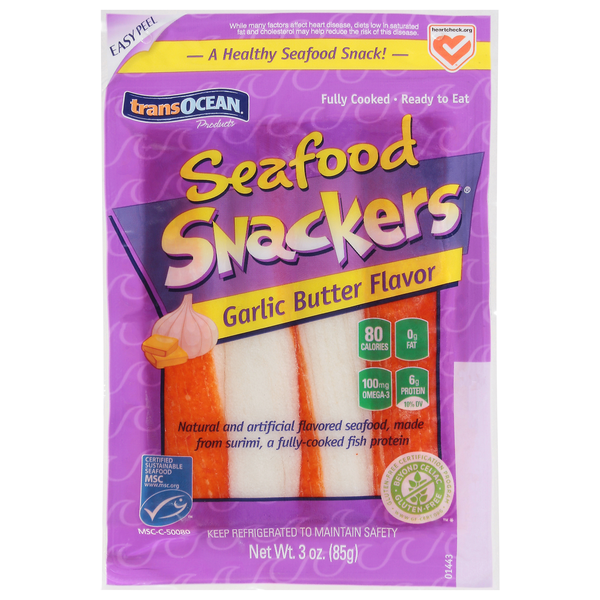 transOcean Garlic Butter Flavor Seafood Snackers Refrigerated