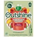 Outshine Peach Raspberry Fruit & Yogurt Smoothies Pouches - 4 ct