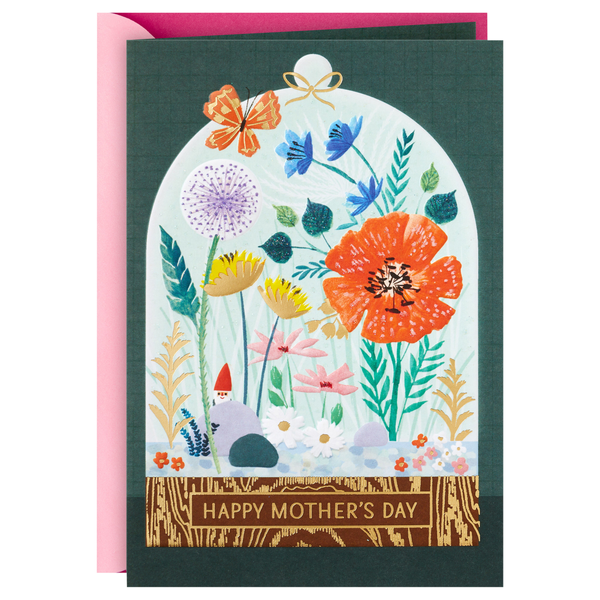 Hallmark Mother's Day Card Wildflowers/Plants/Gnome