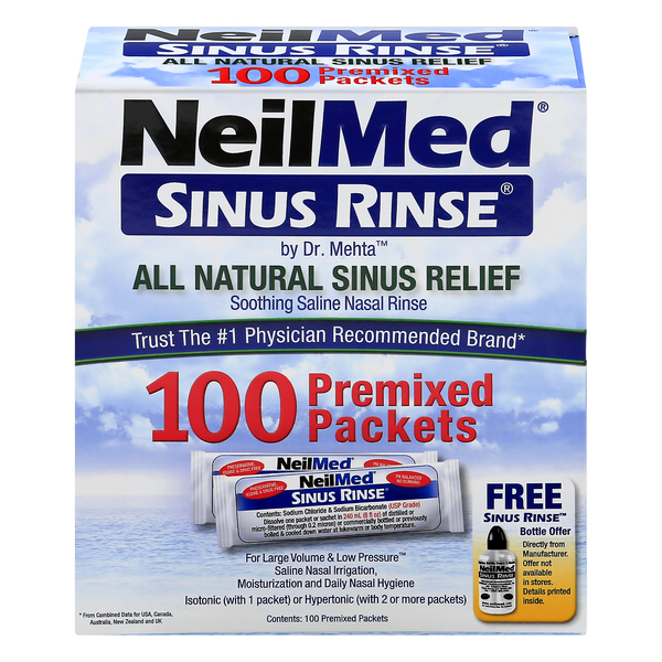 NeilMed Saline Sinus Rinse Premixed Packets