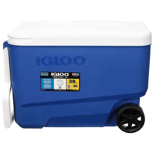 Igloo Wheelie Cooler 38 Quart Blue