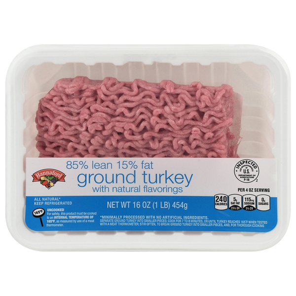 Hannaford Ground Turkey 85% lean 15% fat