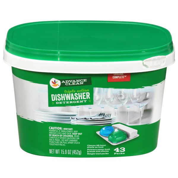 Stop & Shop Triple Action Advance Clean Dishwasher Detergent Packs- 43 ct
