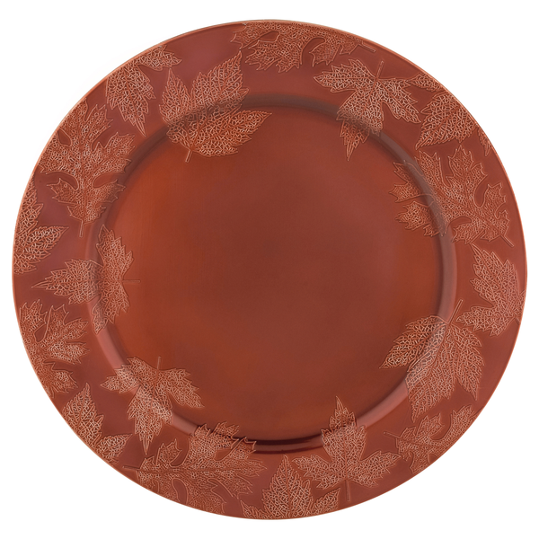 Smart Living Harvest Charger Plate Red with Leaves