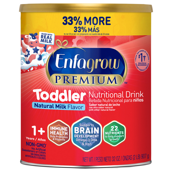 Enfagrow Premium Natural Milk Flavor Toddler Powder Nutritional Drink