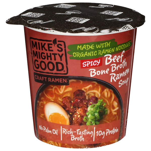 Mike's Mighty Good Spicy Beef Flavor Craft Ramen Noodle Soup Cup