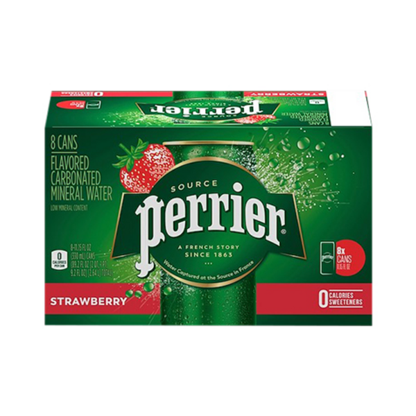 Save on Perrier Strawberry Sparkling Mineral Water 8 pk Order Online