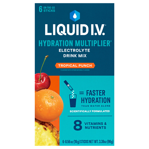 Liquid I.V. Tropical Punch Electrolyte Drink Mix Sticks - 6 ct