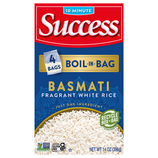 Success Boil-in-Bag Gluten Free White Basmati Rice - 4 ct