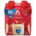 Atkins Strong Strawberry 30g High Protein Shakes - 4 pk