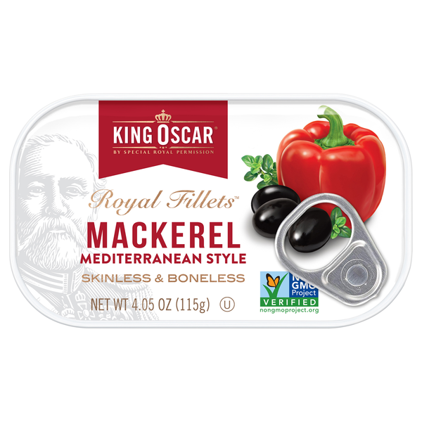 King Oscar Royal Fillets Mediterranean Style Boneless Skinless Mackerel