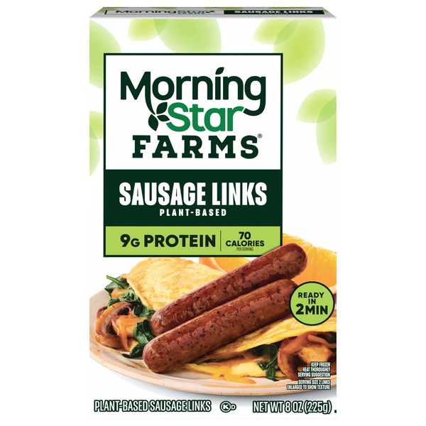MorningStar Farms Plant Protein Veggie Breakfast Sausage Links - 10 ct