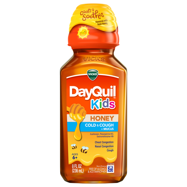 Vicks DayQuil Kids Cold & Cough + Mucus Honey Ages 6+