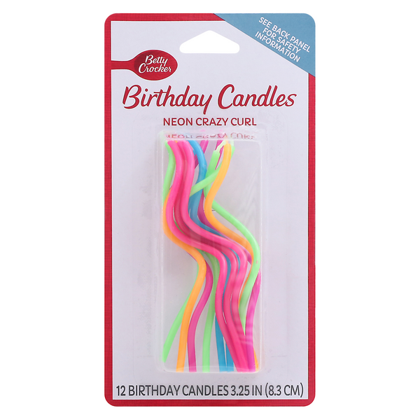 Betty Crocker Neon Crazy Curl Birthday Candles