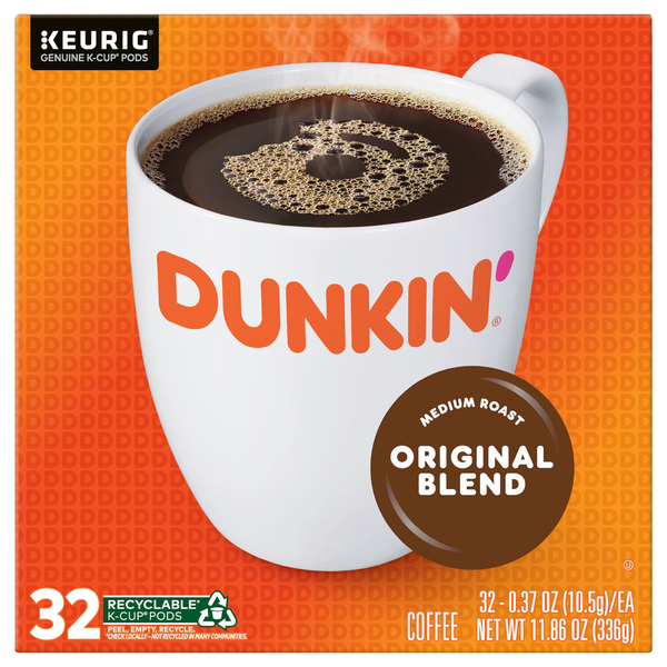 Dunkin' Original Blend Medium Roast Coffee K-Cup Pods