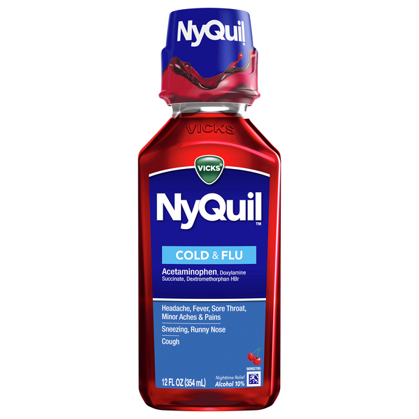 Vicks NyQuil Cold & Flu Nighttime Relief Cherry Liquid