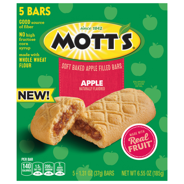 Mott's Soft Baked Apple Filled Bars - 5 ct
