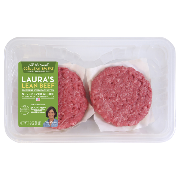 Laura's Lean Beef All Natural 92% Lean 8% Fat Ground Beef
