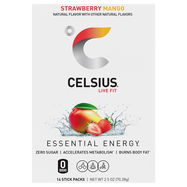 Celsius Live Fit On-the-Go Watermelon Ice Drink Mix Packets - 14 ct