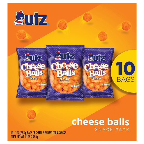 Utz Cheddar Cheese Balls - 10 ct