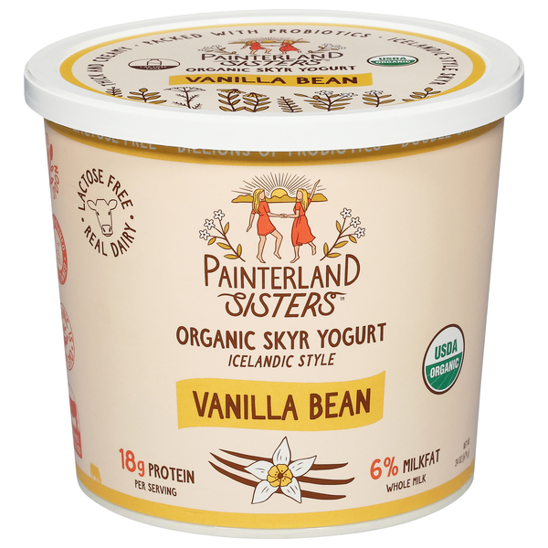Painterland Sisters Organic 6% Milkfat Vanilla Bean Skyr Yogurt