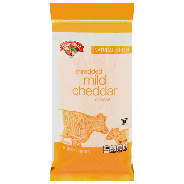 Hannaford Natural Shredded Mild Yellow Cheddar Cheese
