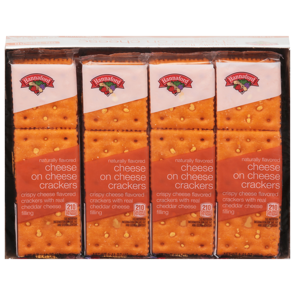 Hannaford Cheese On Cheese Sandwich Crackers - 8 ct