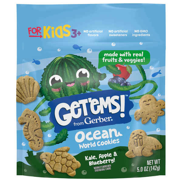 Get'ems! from Gerber Kale Apple & Blueberry Ocean World Cookies