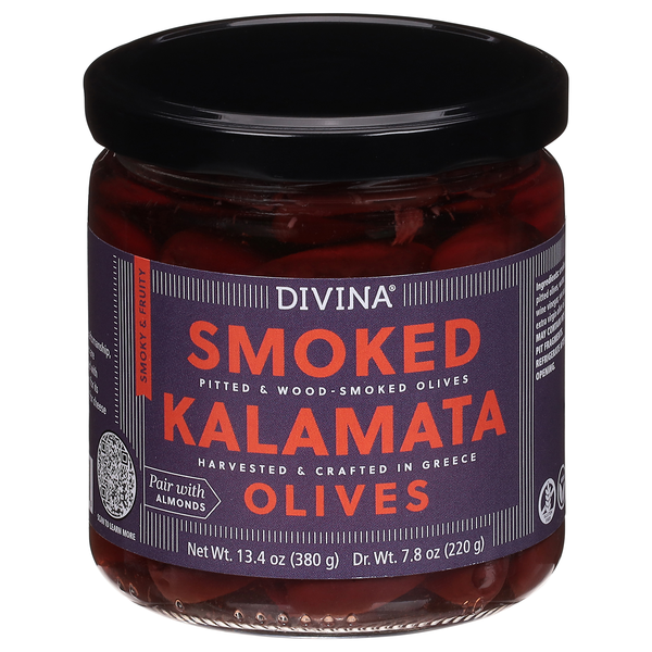 Divina Greek Smoked Kalamata Olives Marinated