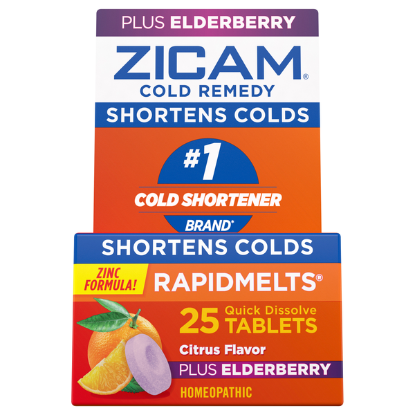 ZICAM RapidMelts Quick Dissolve Homeopathic Cold Remedy Tablets Citrus