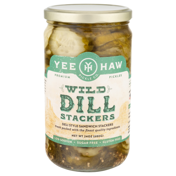 Yee-Haw Pickle Co. Wild Dill Deli Style Sandwich Stackers