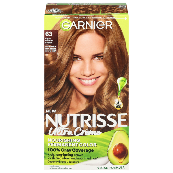 Save on Garnier Nutrisse Nourishing Color Creme 63 Light Golden Brown ...