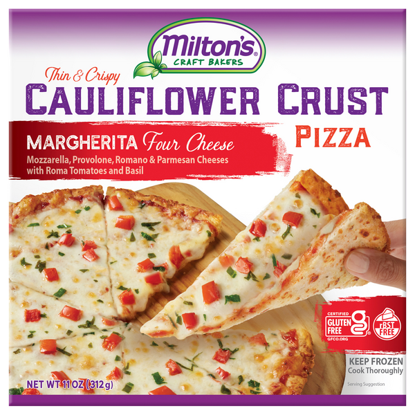 Save on Milton's Thin & Crispy Cauliflower Crust Pizza Margherita Four