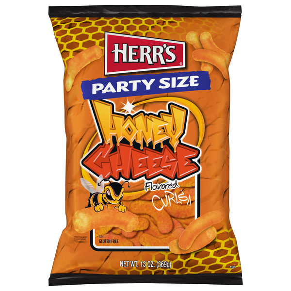 Herr's Curls Honey Cheese Flavored Party Size