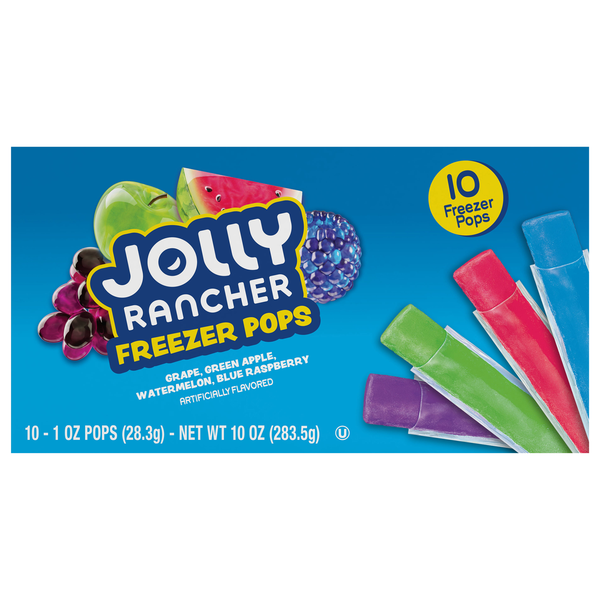 Jolly Rancher Assorted Freezer Ice Pops - 10 ct