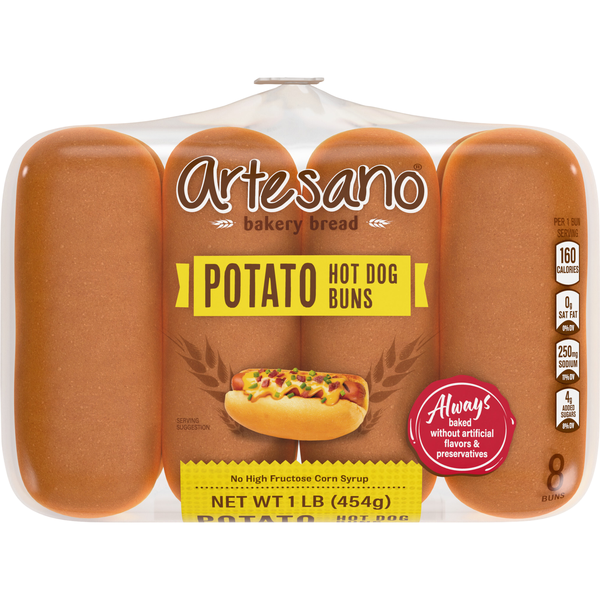 Sara Lee Artesano Potato Hot Dog Buns - 8 ct
