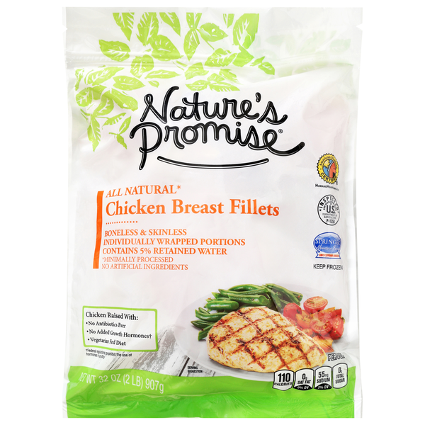 Nature's Promise Boneless Skinless Chicken Breast Fillets Frozen