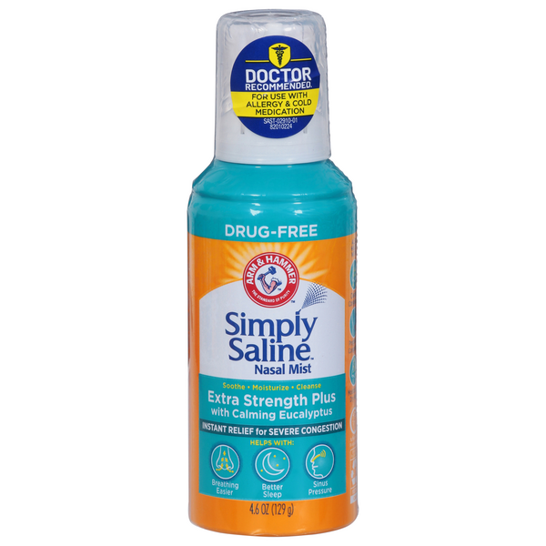 Save on Arm & Hammer Simply Saline Nasal Mist Extra Strength Plus Eucalyptus Order Online