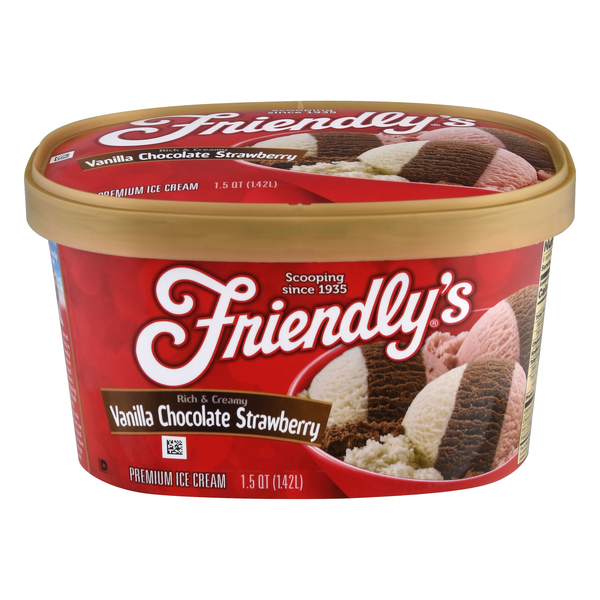 Friendly's Neapolitan Vanilla Chocolate Strawberry Ice Cream