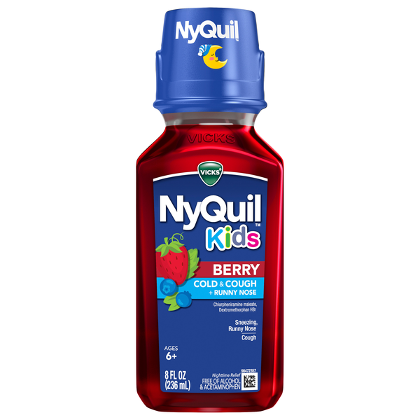 Vicks NyQuil Kids Cold & Cough + Runny Nose Berry Liquid