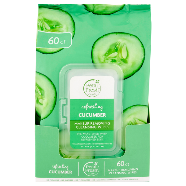 Petal Fresh Pure Makeup Removing Refreshing Cucumber Cleansing Wipes