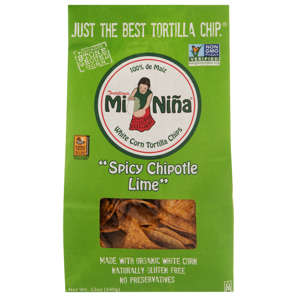 Mi Nina Spicy Chipotle Lime White Corn Tortilla Chips