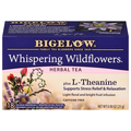 Bigelow Whispering Wildflowers Caffeine Free Herbal Tea Bags + L-Theanine