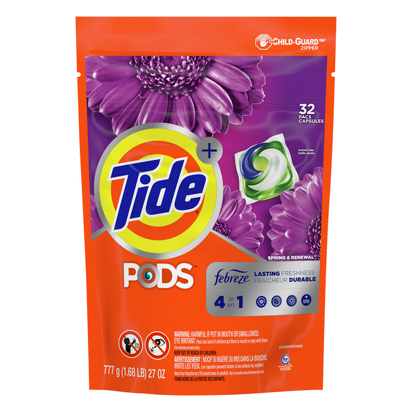 Save on Tide Pods Febreze 4in1 Liquid Laundry Detergent Pacs Spring