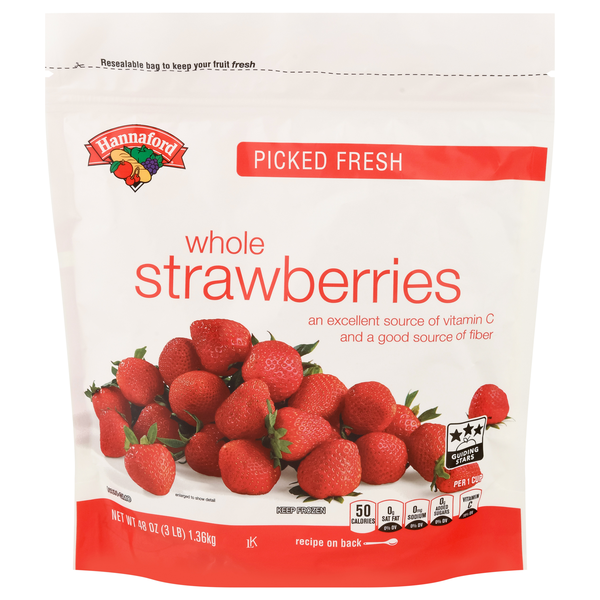 Hannaford Picked Fresh Whole Strawberries Frozen