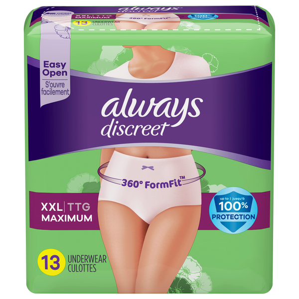 Save on Always Women's Discreet Incontinence Underwear Maximum XXL Order Online Delivery Stop