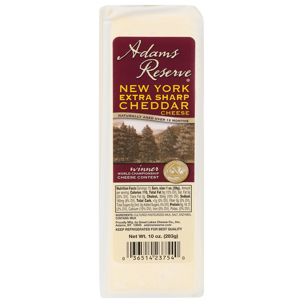 Adam's Reserve New York Extra Sharp Cheddar Cheese Block
