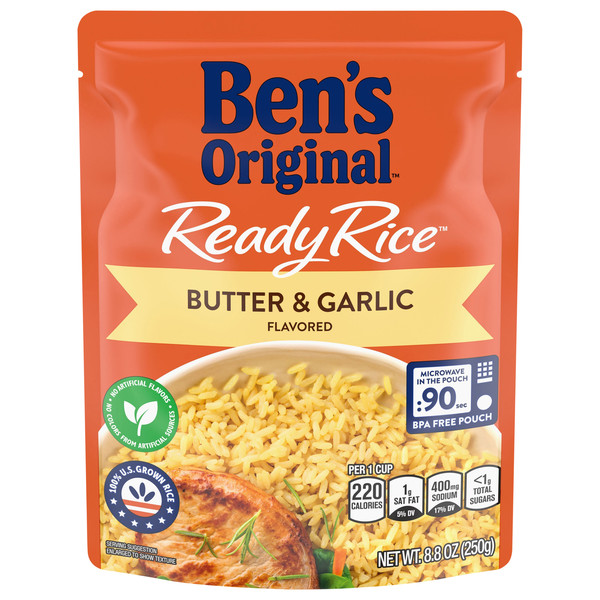 Ben's Original 90 Second Microwave Ready Rice Butter & Garlic Flavored